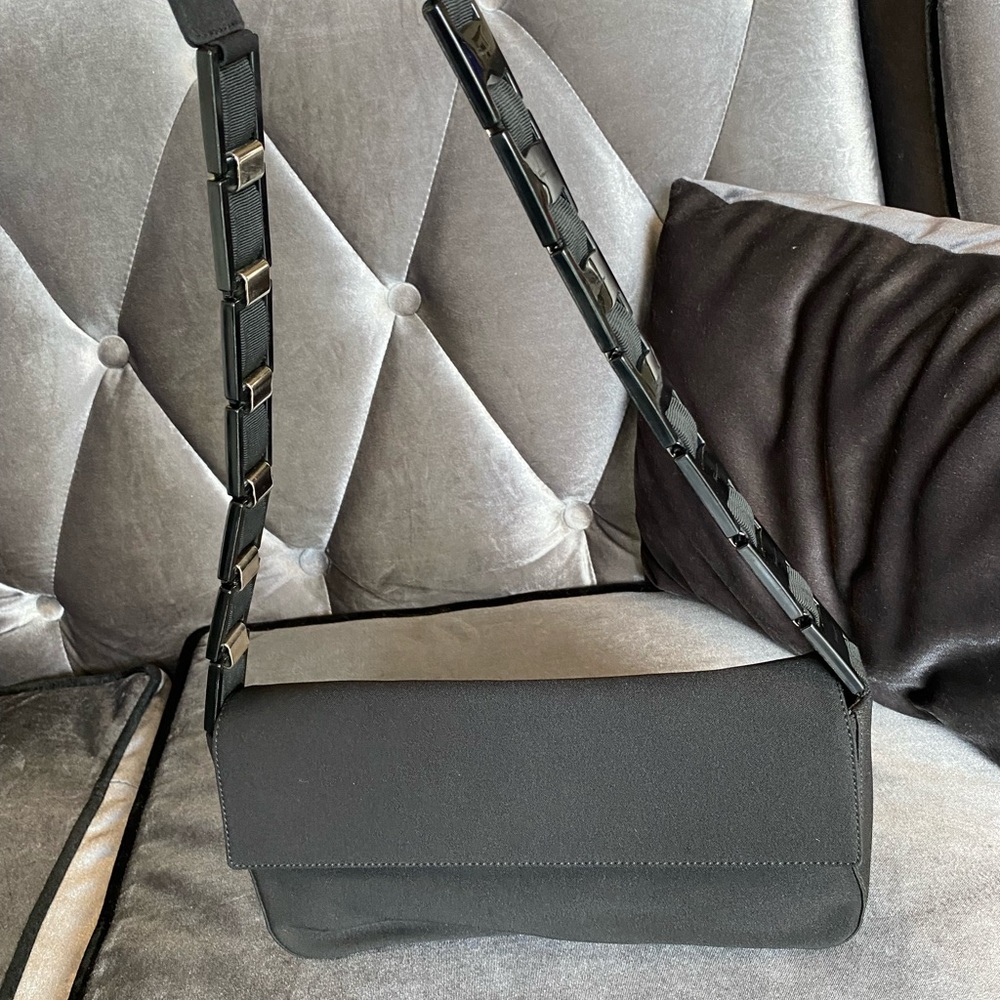 Salvatore Ferragamo. Canvas shoulder bag.